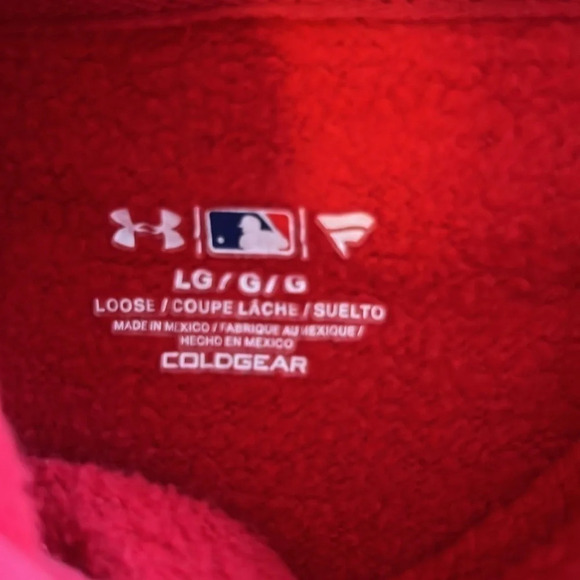 Washington Nationals Under Armour Size Large Red Hoodie Sweatshirt Opening Day - Picture 4 of 6